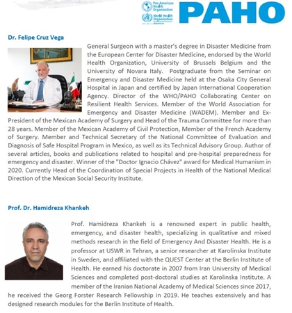 International Webinar Launch VIRTUAL COURSE ON EVALUATION OF HEALTH FACILITIES USING THE HOSPITAL SAFETY INDEX (HSIv2)